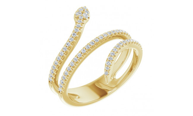 14K Yellow 1/3 CTW Diamond Snake Ring - 123084601P