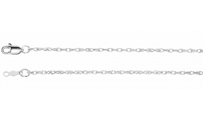14K White 1.5 mm Rope 7 Chain - CH47360007P