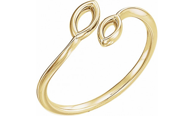 14K Yellow Double Marquise Shape Ring - 51728102P