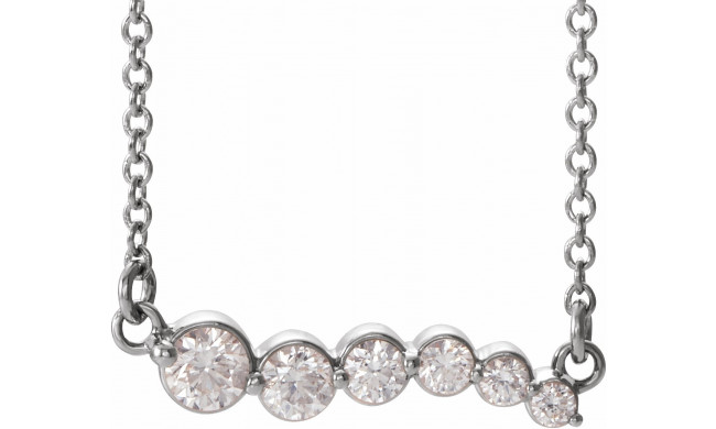 14K White 1/4 CTW Diamond Graduated 18 Necklace - 86860615P