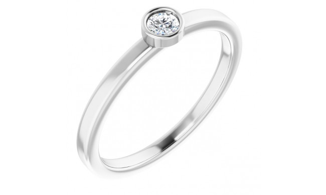 14K White 1/10 CTW Diamond Ring - 718066184P