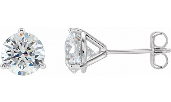 14K White 1 1/2 CTW Diamond Stud Earrings - 66233600099P