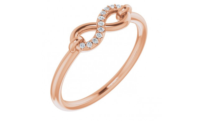 14K Rose .04 CTW Diamond Infinity-Inspired Ring - 123269602P