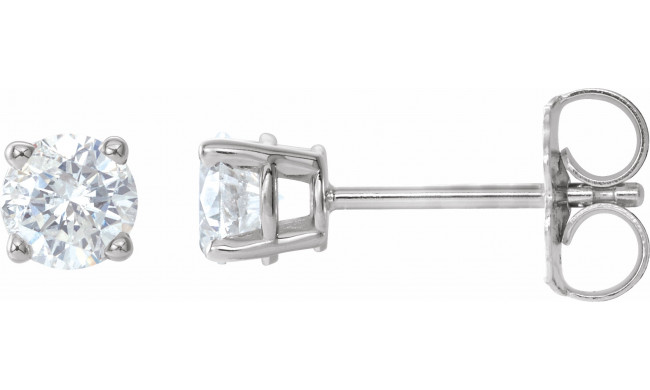 14K White 3/4 CTW Diamond Earrings - 187470193P