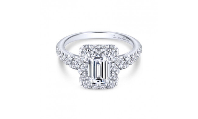 Gabriel & Co. 14k White Gold Contemporary Halo Engagement Ring - ER13885E4W44JJ
