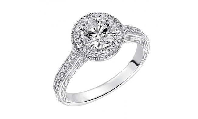 Goldman 14k White Gold 0.23ct Diamond Semi-Mount Engagement Ring