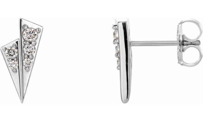 14K White 1/6 CTW Diamond Geometric Earrings - 86842600P