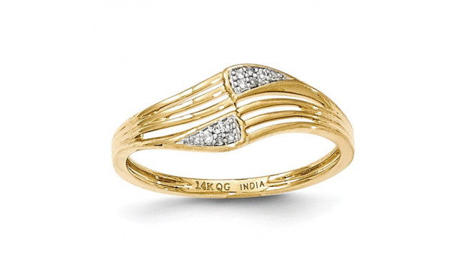 Quality Gold 14k Yellow Gold Diamond Fashion Ring