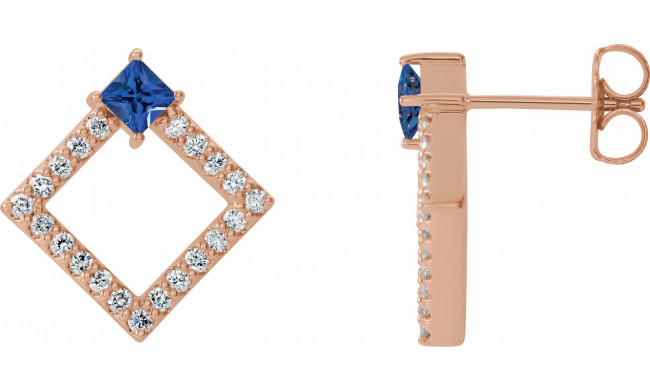 14K Rose Tanzanite & 1/3 CTW Diamond Earrings - 868896039P