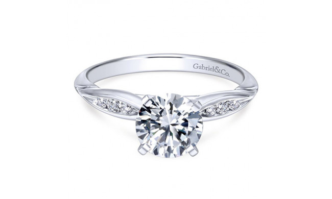 Gabriel & Co. 14k White Gold Contemporary Straight Engagement Ring - ER11749R3W44JJ