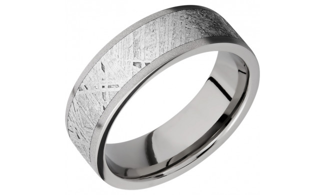 Lashbrook Titanium Meteorite 7mm Men's Wedding Band - 7F15_METEORITE+SAND