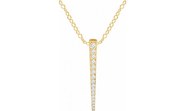14K Yellow 1/4 CTW Diamond Graduated 16-18 Bar Necklace - 65221760000P