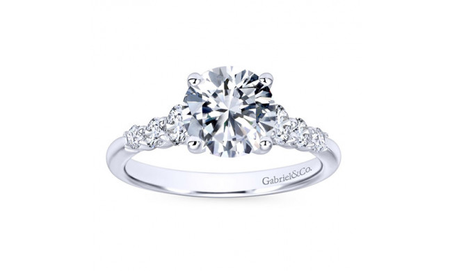 Gabriel & Co. 14k White Gold Contemporary Straight Engagement Ring - ER11752R4W44JJ
