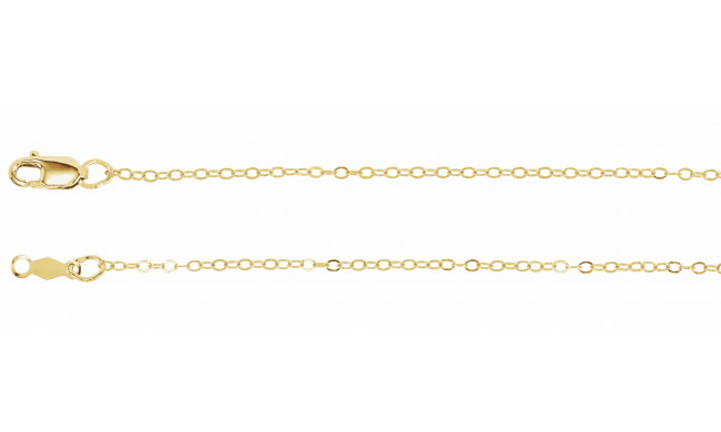 14K Yellow 1.2 mm Flat Cable 7 Bracelet - CH465243983P