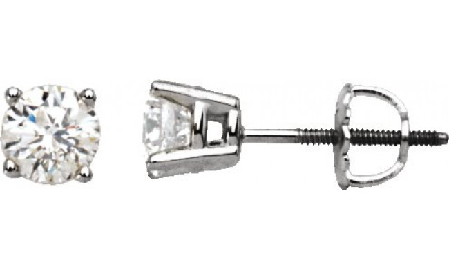 14K White 1/2 CTW Diamond Stud Earrings - 6753560096P