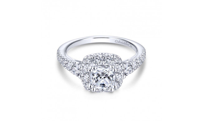 Gabriel & Co. 14k White Gold Contemporary Halo Engagement Ring - ER13882C4W44JJ