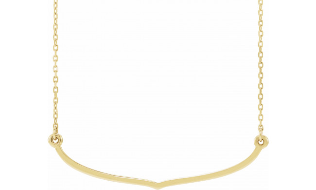 14K Yellow Freeform Bar 16-18 Necklace - 86618601P