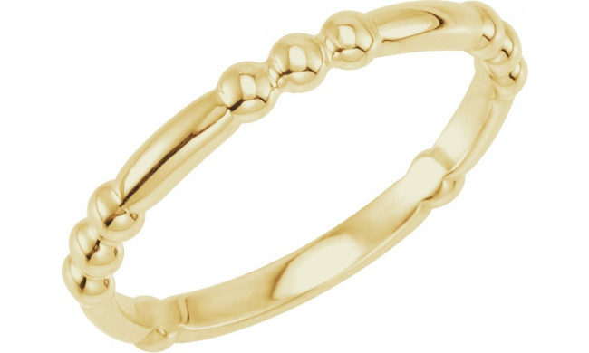 14K Yellow Stackable Bead Ring - 509421002P