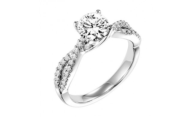 Goldman 14k White Gold 0.27ct Diamond Semi-Mount Engagement Ring
