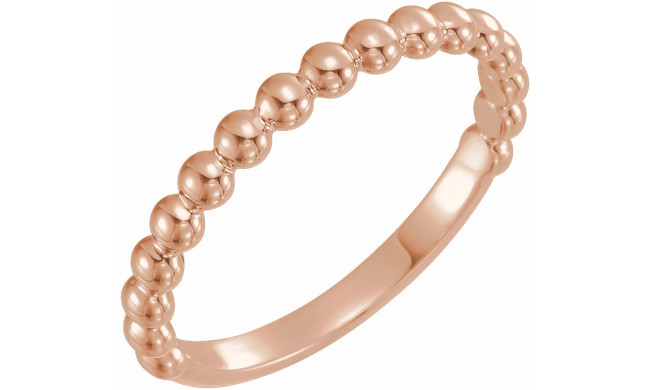 14K Rose Stackable Beaded Ring - 509291004P
