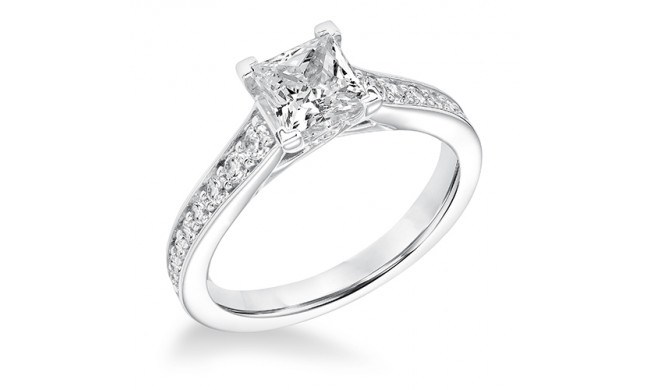 Goldman 14k White Gold 0.38ct Diamond Semi Mount Engagement Ring