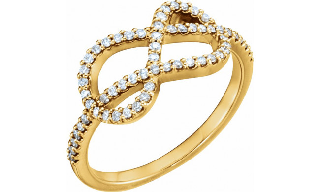 14K Yellow 1/3 CTW Diamond Knot Ring - 122826601P