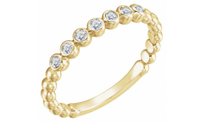 14K Yellow 1/8 CTW Diamond Stackable Ring - 7181360005P
