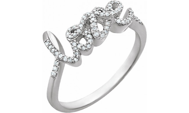 14K White 1/6 CTW Diamond Ring - 65203760000P