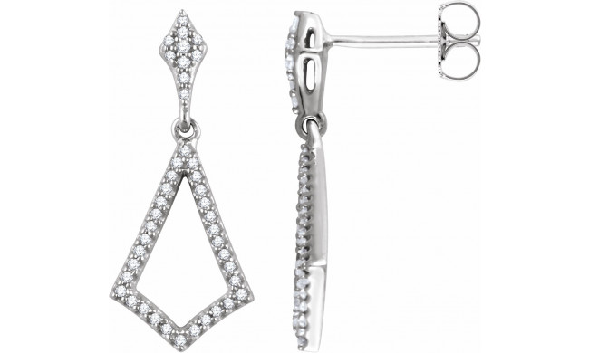 14K White 1/4 CTW Diamond Earrings - 65198260000P