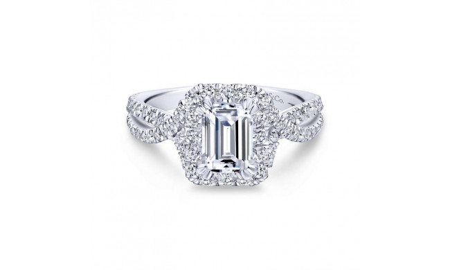 Gabriel & Co. 14k White Gold Contemporary Halo Engagement Ring - ER12636E4W44JJ