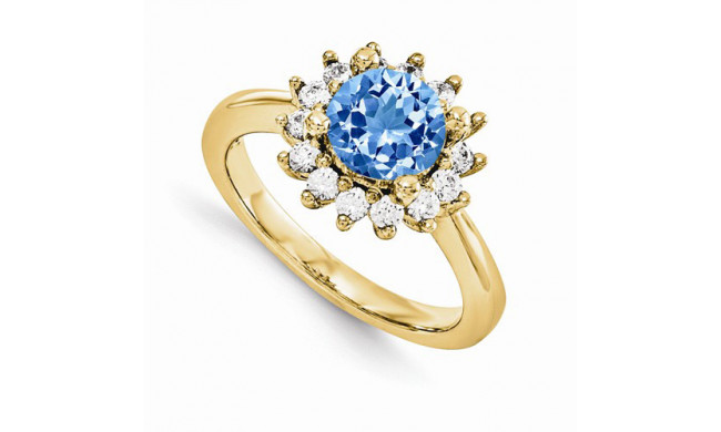 Quality Gold 14K Yellow Gold & Diamond Semi-Mount Gemstone Ring