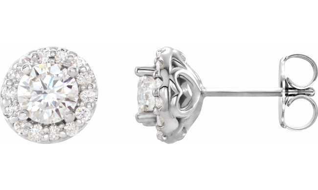 14K White 7/8 CTW Diamond Earrings - 868396020P