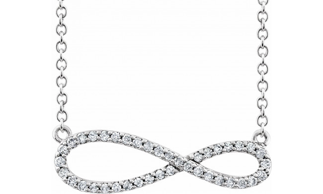 14K White 1/4 CTW Diamond Infinity-Inspired 16-18 Necklace - 65246260000P