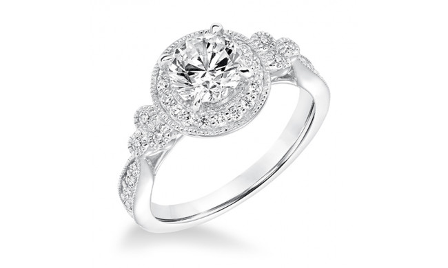 Goldman 14k White Gold 0.37ct Diamond Semi Mount Engagement Ring