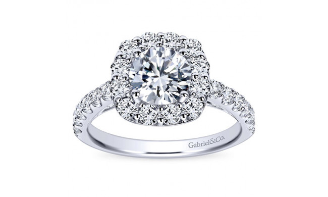 Gabriel & Co. 14k White Gold Contemporary Halo Engagement Ring - ER7480W44JJ
