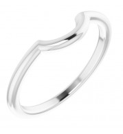 14K White Matching Band for 5.8 mm Engagement Ring - 122960604P