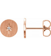 14K Rose .02 CTW Diamond Earrings - 86337604P