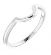 14K White Matching Band for 6.5 mm Engagement Ring - 122960600P