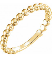 14K Yellow 2.5 mm Stackable Bead Ring - 516081008P