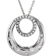 14K White 1/3 CTW Diamond 18 Necklace - 6810260001P