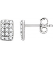14K White 1/5 CTW Diamond Cluster Earrings - 65183760001P