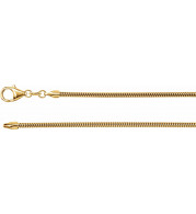 14K Yellow 2 mm Solid Round Snake 7 Chain - CH116120431P