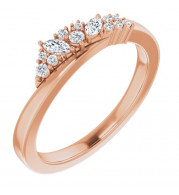 14K Rose 1/5 CTW Diamond Scattered Ring - 124133602P