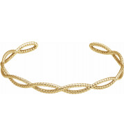 14K Yellow Rope Cuff Bracelet - BRC760102P