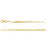 14K Yellow 2.6 mm Elongated Link Chain 7 Bracelet - CH1094600P