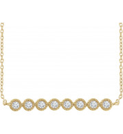 14K Yellow 1/5 CTW Diamond Bar 16-18 Necklace - 65261560001P