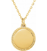 14K Yellow Round 16-18 Rope Necklace - 86470112P