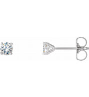 14K White 1/5 CTW Diamond 4-Prong Cocktail-Style Earrings - 297626000P
