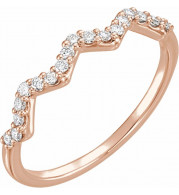 14K Rose 1/5 CTW Diamond Stackable Ring - 123052602P