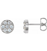 14K White 3/8 CTW Diamond Cluster Earrings - 862896000P